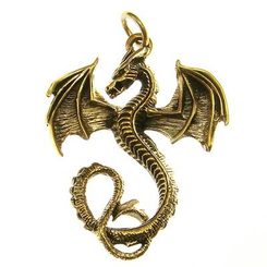 WINGED DRAGON, bonze pendant