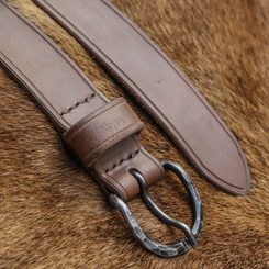 LEATHER BELT WITH FORGED BUCKLE, Perunika system