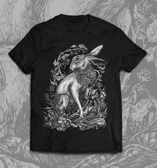 HARE, men's  T-shirt black, druid collection