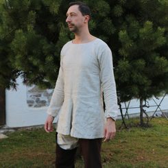 Medieval linen shirt, man 14th century