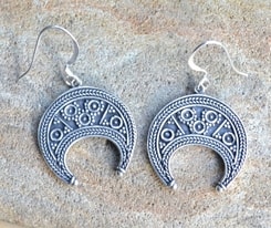 LUNITSA - Boucles d'oreilles, empire morave, argent