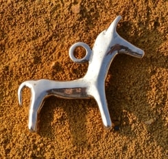 CELTIC HORSE, pendant, replica, bronze