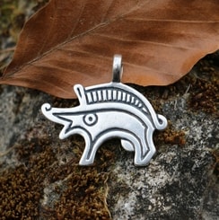BOAR, silver pendant