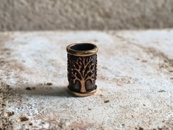 Beard Bead with Tree, bronze