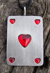 ACE OF HEARTS PENDANT, hearts