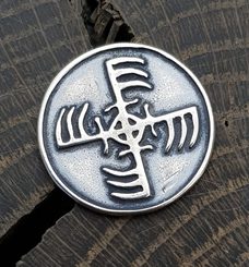 GINFAXI, Icelandic magical rune, silver