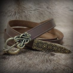 CEINTURE VIKING - Boucle étain en couleur bronze