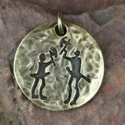 AXEMEN, Warrior Pendant, Tanum petroglyph, Zinc