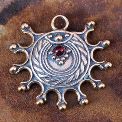 DEVANA, Slavic solar pendant, bronze