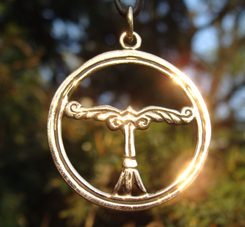 IRMINSUL, bronze viking pendant