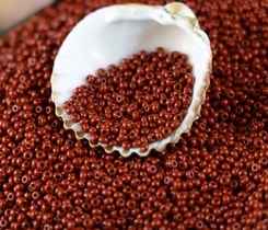 Czech Rocaille Seed Beads opaque RED 10/0