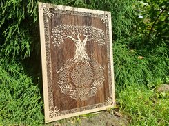 Yggdrasil Wall Decoration 45cm Oak