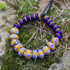 BRACELET, perles de verre celtiques, reproduction