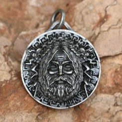 ZEUS, Greek God, pendant, zinc