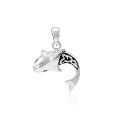 SHARK, Silver Pendant in Celtic Style