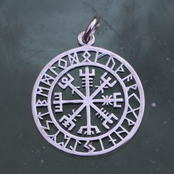 VEGVISIR - pendentif, argent