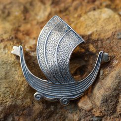 DRAKKAR, Navire viking, amulette, bronze