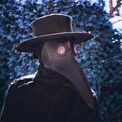 Plague Doctor, Leather Mask and Hat