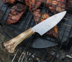 BOREK, geschmiedetes Messer mit Geweih