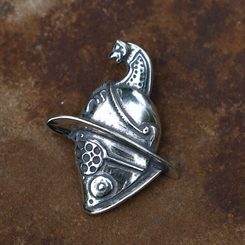 GLADIATEUR - Casque thrace, pendentif, argent