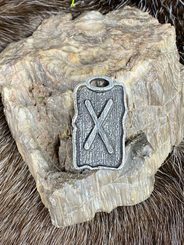 Gebo - rune amulet zinc antique silver