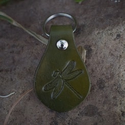 DRAGONFLY,  keyring, leather