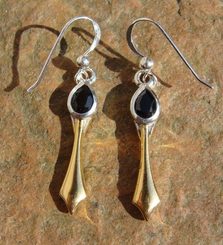 TADPOLE, silver earrings, Ag 925