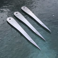 TOP DOG THROWING KNIVES, set of 3 polished