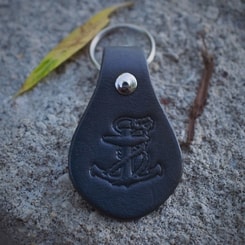 ANCHOR, keychain, leather