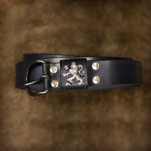 KINGDOM OF BOHEMIA, EXCLUSIVE LEATHER BELT, BLACK - OLD SLAVS{% if kategorie.adresa_nazvy[0] != zbozi.kategorie.nazev %} - BUSHCRAFT, LIVING HISTORY, CRAFTS{% endif %}