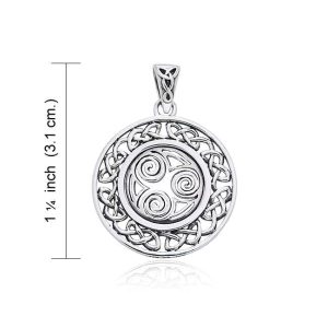 SILVER TRISKELLE IN CIRCLE, PENDANT - ANHÄNGER - SCHMUCK, SILBER{% if kategorie.adresa_nazvy[0] != zbozi.kategorie.nazev %} - SILBER SCHMUCKSTÜCKE{% endif %}