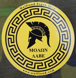 MOLON LABE, GREEK CAR STICKER - CAR STICKERS{% if kategorie.adresa_nazvy[0] != zbozi.kategorie.nazev %} - BOOKS, MAPS, STICKERS{% endif %}