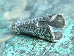 VIKING CAP END, BIRKA, STERLING SILVER, 22 G - FILIGREE AND GRANULATED REPLICA JEWELS{% if kategorie.adresa_nazvy[0] != zbozi.kategorie.nazev %} - SILVER JEWELLERY{% endif %}