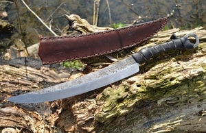 LONG IRON AGE KNIFE, SHARP WITH LEATHER SHEATH - KNIVES{% if kategorie.adresa_nazvy[0] != zbozi.kategorie.nazev %} - WEAPONS - SWORDS, AXES, KNIVES{% endif %}