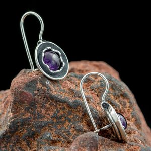 SALLY, EARRINGS, AMETHYST, SILVER - EARRINGS WITH GEMSTONES, SILVER{% if kategorie.adresa_nazvy[0] != zbozi.kategorie.nazev %} - SILVER JEWELLERY{% endif %}