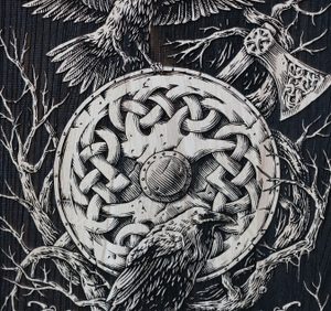 HUGINN AND MUNINN WALL DECORATION 30X40 WOOD - WOODEN STATUES, PLAQUES, BOXES{% if kategorie.adresa_nazvy[0] != zbozi.kategorie.nazev %} - WOOD{% endif %}