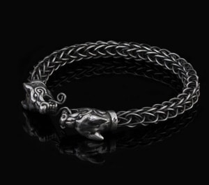 FENRIR, WOLF, SILBER ARMBAND - WIKINGER KNIT AG 925 - ARMBÄNDER{% if kategorie.adresa_nazvy[0] != zbozi.kategorie.nazev %} - SILBER SCHMUCKSTÜCKE{% endif %}