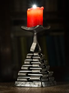 PYRAMIDE, FORGED CANDLESTICK - FORGED PRODUCTS{% if kategorie.adresa_nazvy[0] != zbozi.kategorie.nazev %} - SMITHY WORKS, COINS{% endif %}