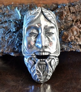 GREEN MAN, THE LORD OF THE NATURE AND REBIRTH, SILVER PENDANT AG 925 - PENDANTS{% if kategorie.adresa_nazvy[0] != zbozi.kategorie.nazev %} - SILVER JEWELLERY{% endif %}