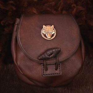 WOLF, LEATHER MEDIEVAL BAG, BRONZE - BAGS, SPORRANS{% if kategorie.adresa_nazvy[0] != zbozi.kategorie.nazev %} - LEATHER PRODUCTS{% endif %}