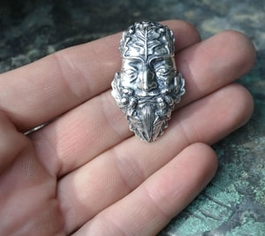 OAK GREEN MAN, STERLING SILVER PENDANT - PENDANTS{% if kategorie.adresa_nazvy[0] != zbozi.kategorie.nazev %} - SILVER JEWELLERY{% endif %}