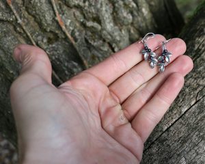 BLUEBERRIES, EARRINGS, SILVER - EARRINGS WITH GEMSTONES, SILVER{% if kategorie.adresa_nazvy[0] != zbozi.kategorie.nazev %} - SILVER JEWELLERY{% endif %}