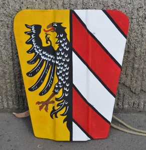 PAVISE, WOODEN SHIELD - CUSTOM PAINTED - SCHILDE LIVING HISTORY{% if kategorie.adresa_nazvy[0] != zbozi.kategorie.nazev %} - RÜSTUNGEN{% endif %}