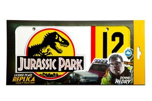 JURASSIC PARK REPLICA 1/1 DENNIS NEDRY LICENSE PLATE - JURASSIC PARK{% if kategorie.adresa_nazvy[0] != zbozi.kategorie.nazev %} - LICENSED MERCH - FILMS, GAMES{% endif %}