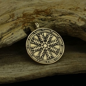 AEGISHJALMUR - HELM OF AWE, ICELANDIC MAGICAL RUNE, MEDALLION, BRONZE - VIKING PENDANTS{% if kategorie.adresa_nazvy[0] != zbozi.kategorie.nazev %} - JEWELLERY - BRONZE, ZINC{% endif %}