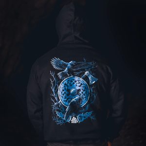 HUGINN AND MUNINN, VIKING RAVENS, HOODIE - HOODIES{% if kategorie.adresa_nazvy[0] != zbozi.kategorie.nazev %} - T-SHIRTS, BOOTS{% endif %}