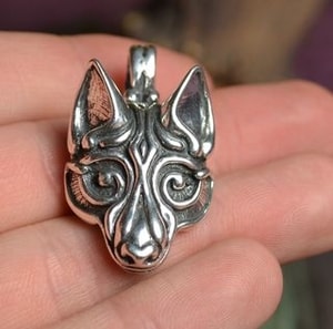 VIKING WOLF HEAD, SILVER PENDANT BY WULFLUND, AG 925, 16 G. - PENDANTS{% if kategorie.adresa_nazvy[0] != zbozi.kategorie.nazev %} - SILVER JEWELLERY{% endif %}