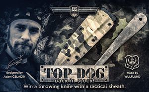 TOP DOG THROWING KNIFE + TACTICAL SHEATH - SHARP BLADES - THROWING KNIVES{% if kategorie.adresa_nazvy[0] != zbozi.kategorie.nazev %} - WEAPONS - SWORDS, AXES, KNIVES{% endif %}