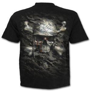 CAMO-SKULL - T-SHIRT SCHWARZ - HERREN-T-SHIRTS, SPIRAL DIRECT{% if kategorie.adresa_nazvy[0] != zbozi.kategorie.nazev %} - T-SHIRTS, BOOTS - ROCK MUSIC{% endif %}