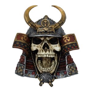 KABUTO ARMOURED SAMURAI WARRIOR SKULL 26.6CM - FIGURES, LAMPS, CUPS{% if kategorie.adresa_nazvy[0] != zbozi.kategorie.nazev %} - PAGAN DECORATIONS{% endif %}